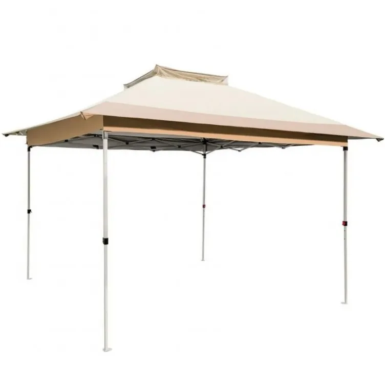Gazebo paviljon sa mehanizmom 350x350cm Braon