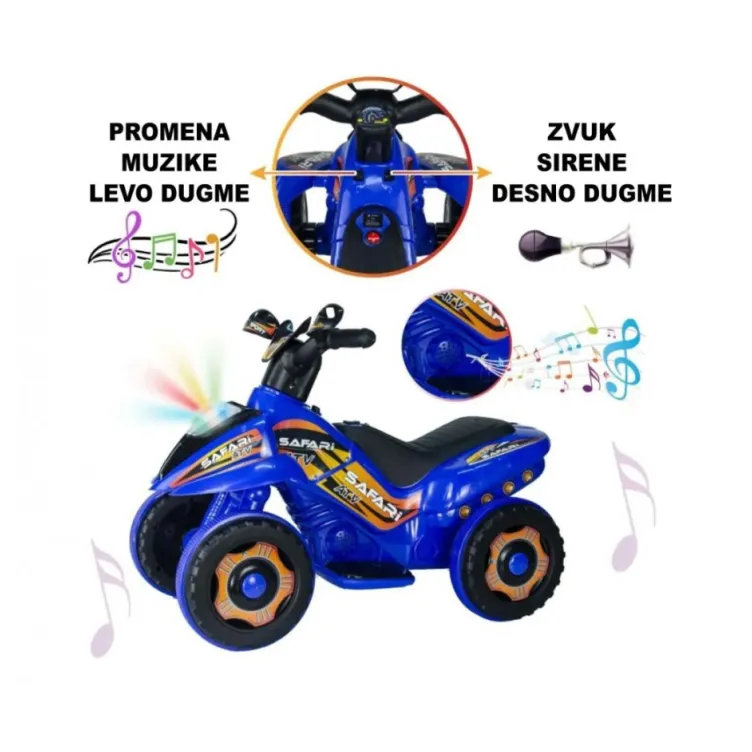 Motor na akumulator Delfino Safari Plavi 