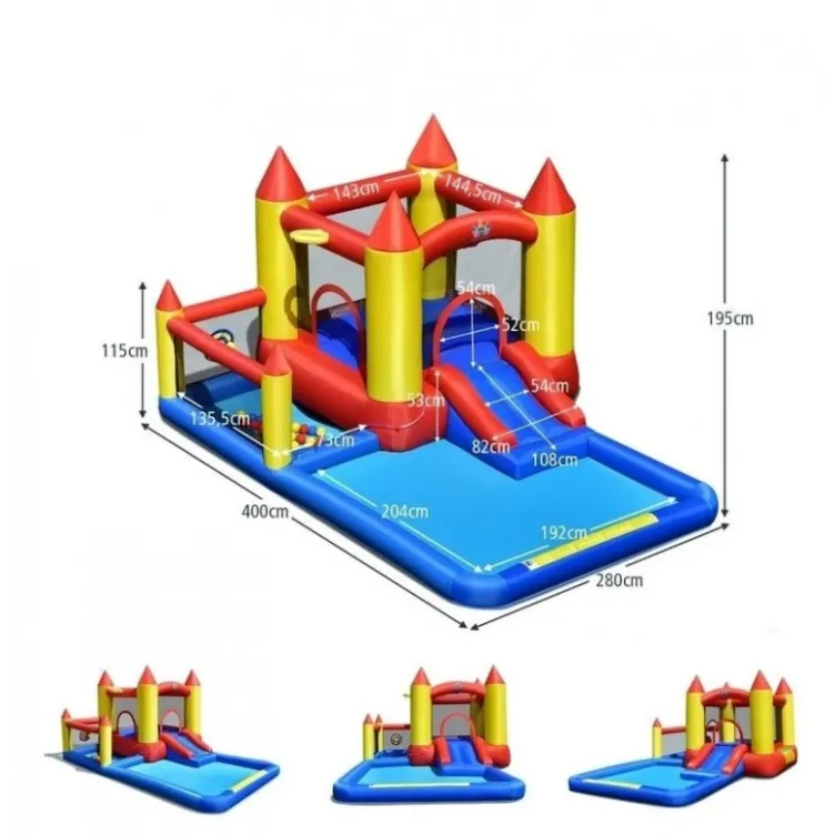 Zamak na naduvavanje sa bazenom 400 x 280 cm 1459