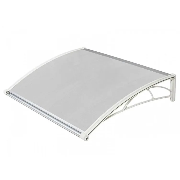 Nadstrešnica Za Vrata 82x120cm Bela Baza Ploča Providna 6mm 996