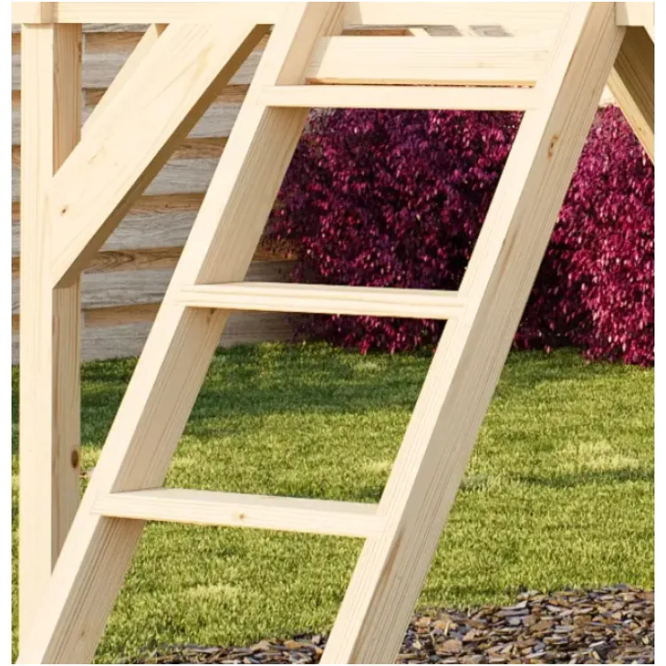 Kućica drvena dečija toby sa podom i sa pokrivnim krovom