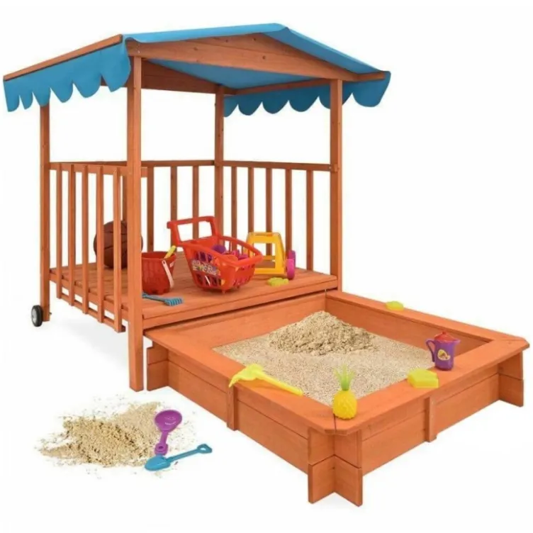 Drveni peskarnik sa nadstrešnicom i fiokom