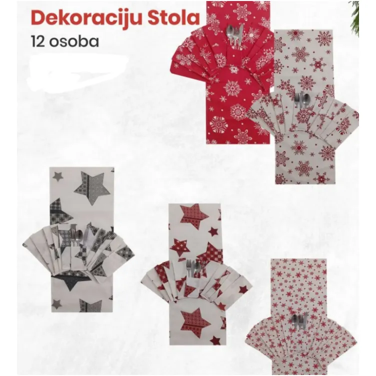 Set za dekoraciju stola za 12 osoba 