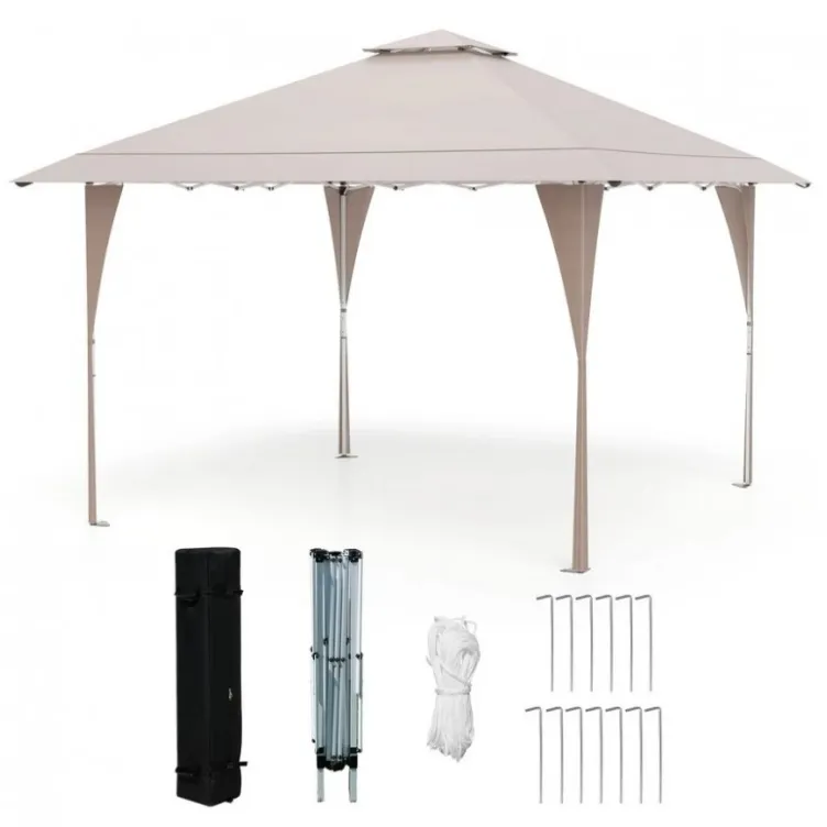 Gazebo paviljon sa mehanizmom 4x4m Bež