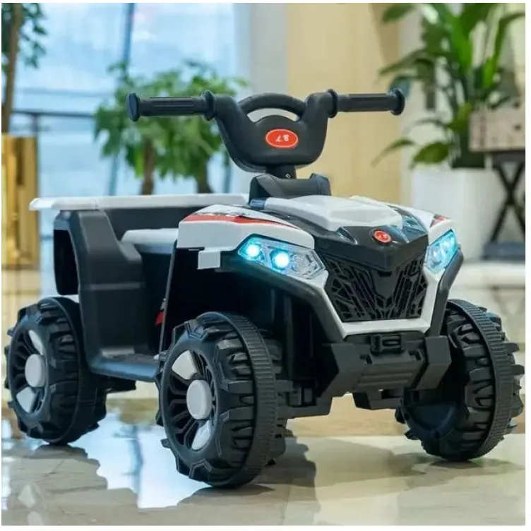 Dečiji Mini kvad srednje veličine na akumulator LED svetla Muzika SM24002B beli