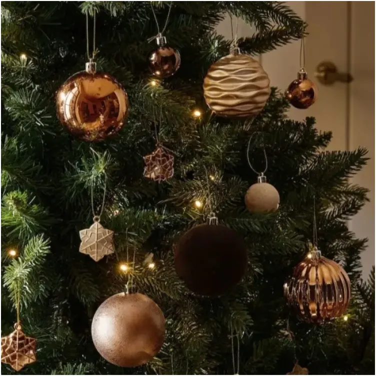 Set novogodisnje dekoracije bronza 18 kom