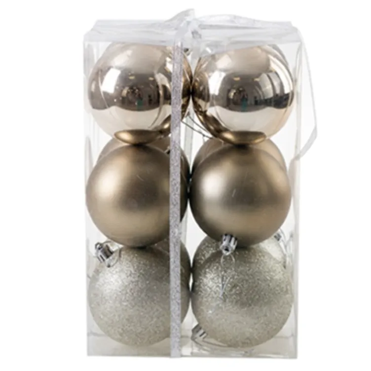 Set ukrasa za jelku kugle 12 komada srebrna Icy