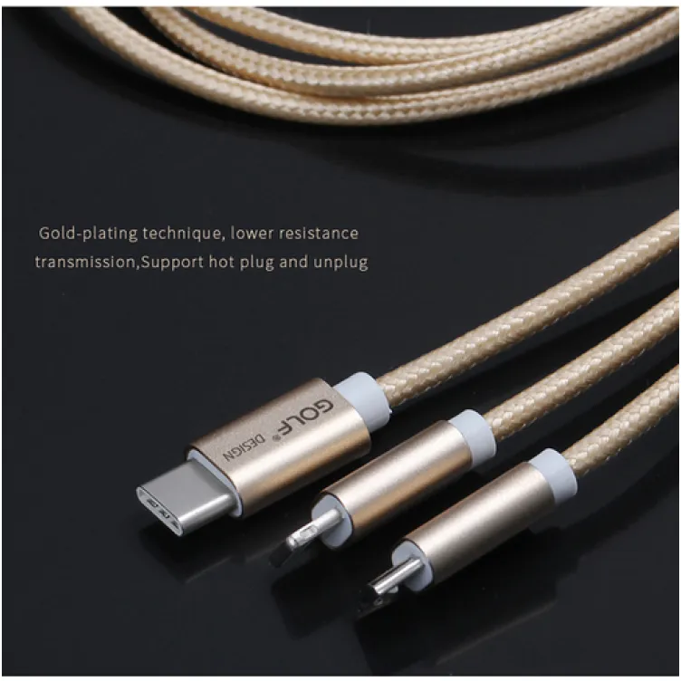 USB kabl 3u1 1m Mikro-Tip C-IP GOLF GC-39