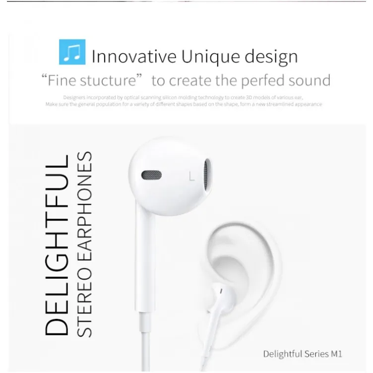 Slušalice za mobilni + mikrofon GOLF M1 bele