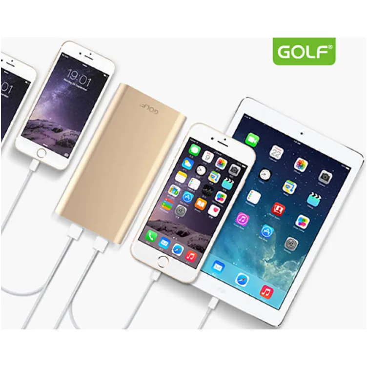 Power bank GOLF EDGE15 15000mAh gold 4xUSB