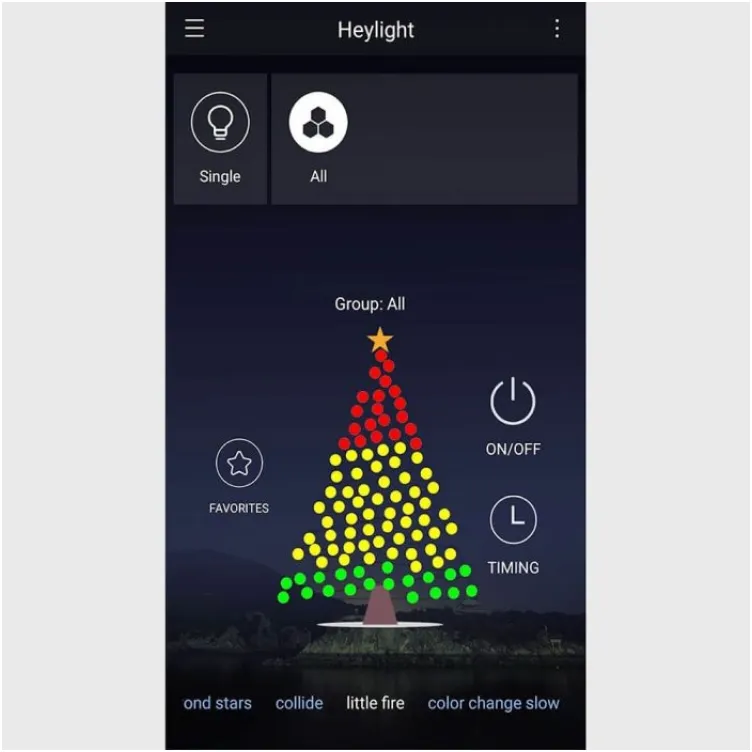 Svetlosni niz Heylight 240 RGB LED crni kabl IP44 BT kontrola