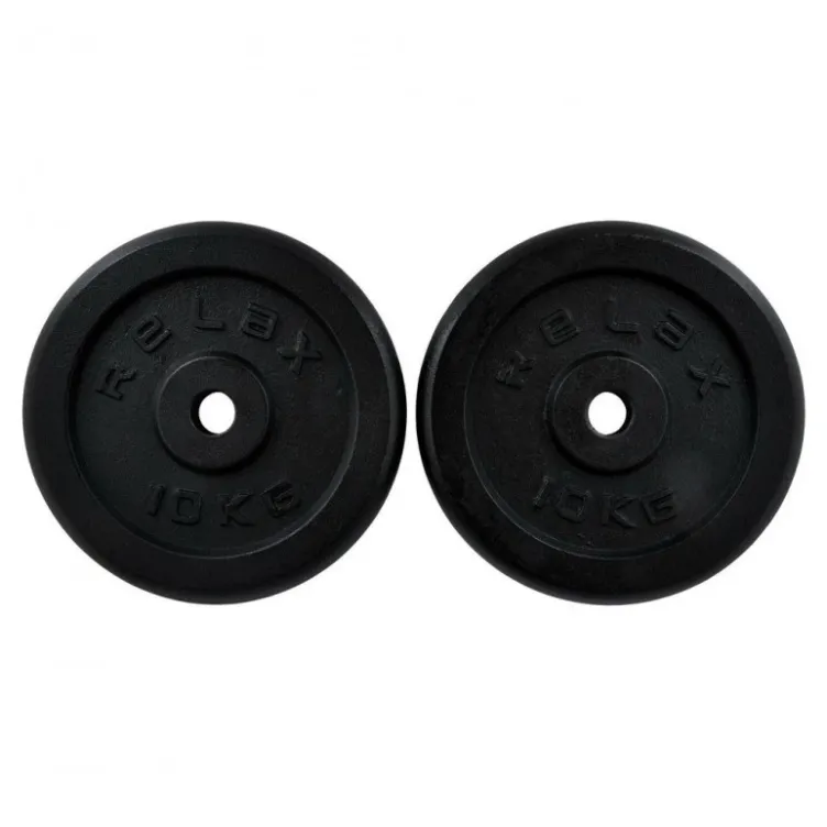 RING Tegovi 2x10kg crni standardni liveni RX PLO1-10