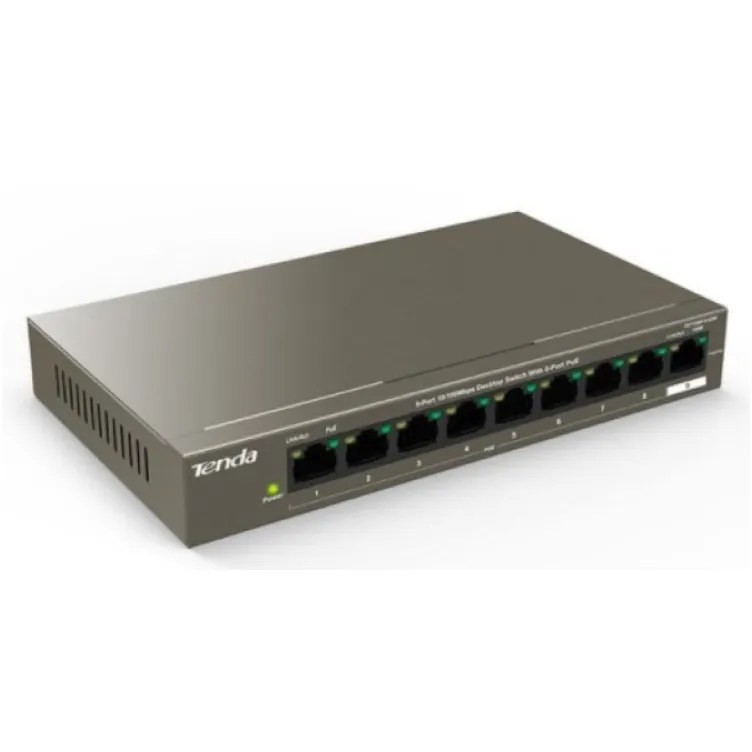 Tenda TEF1109P-8-63W LAN Switch 9-Port 10/100 POE +1 Gigabit RJ45 ports