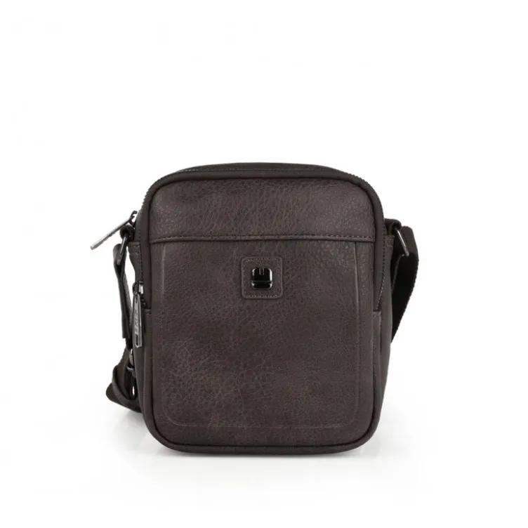  Torba na rame muška 15x18x7 cm Tibet braon