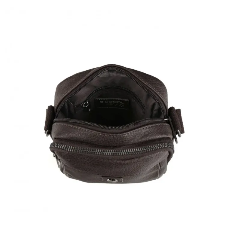  Torba na rame muška 15x18x7 cm Tibet braon