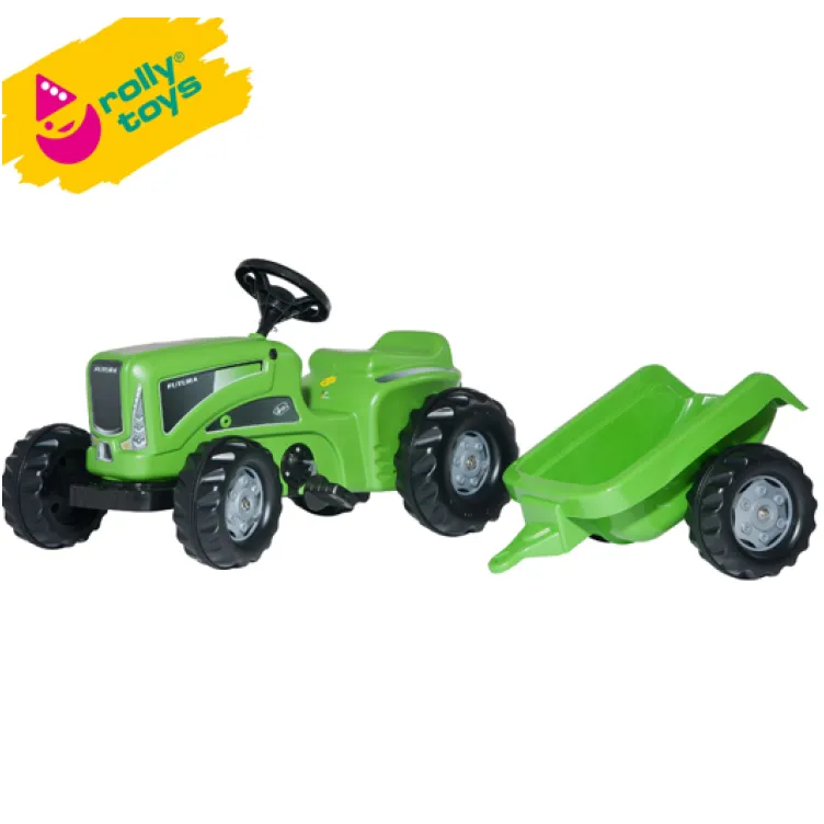 Traktor na pedale sa prikolicom  RollyKiddy Futura zeleni