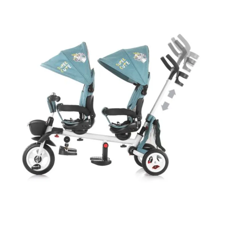 Tricikl za blizance Chipolino 2 Fun Ocean