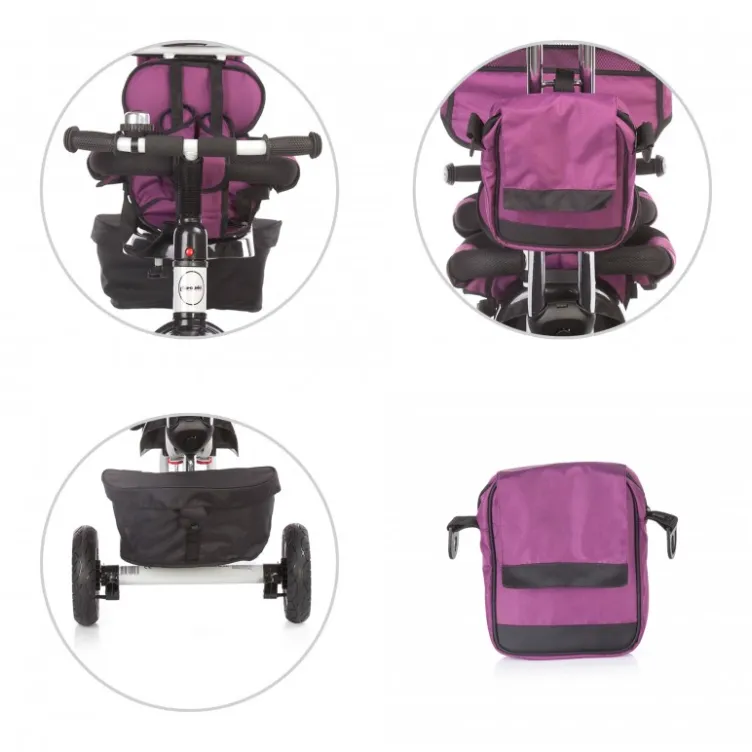 Tricikl za blizance Chipolino Apollo Ljubičasta