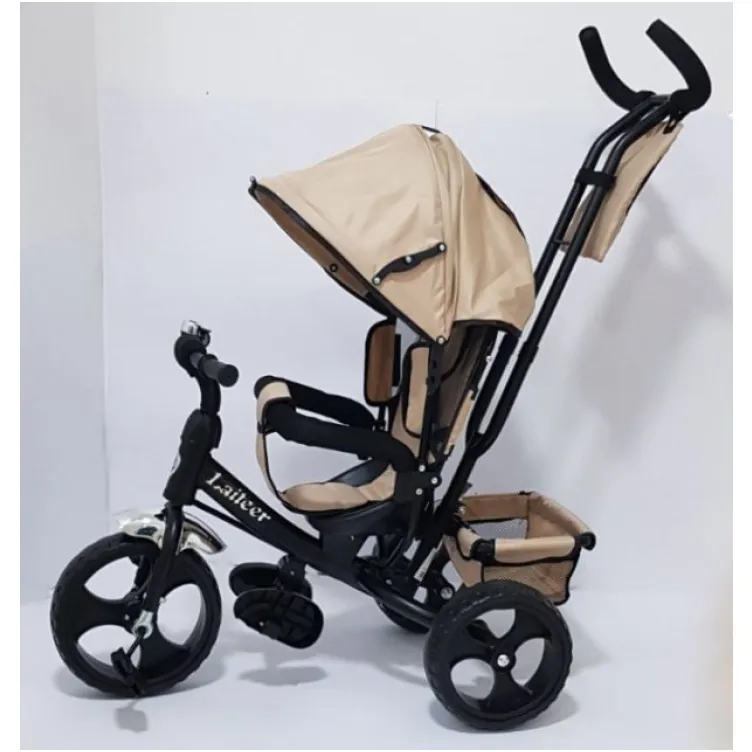 Tricikl za decu Model 06 sa rotirajućim sedištem Bež