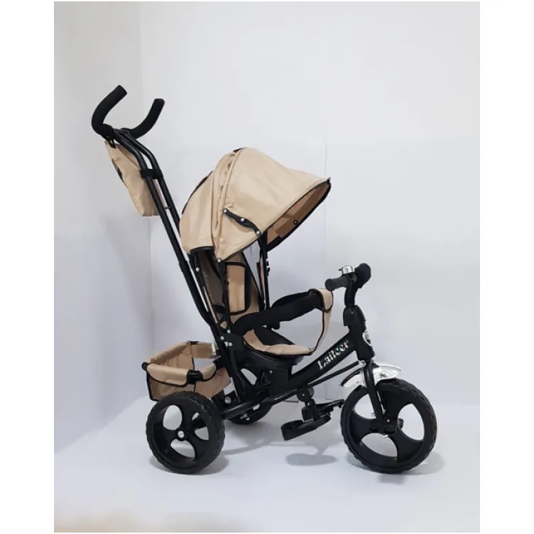 Tricikl za decu Model 06 sa rotirajućim sedištem Bež