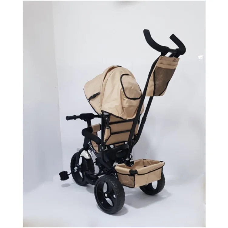 Tricikl za decu Model 06 sa rotirajućim sedištem Bež