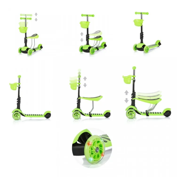 Trotinet Kiddy Red sa svetlećim točkovima