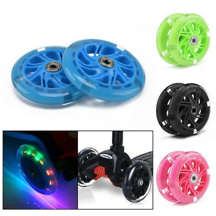 Trotinet za decu jednobojni sa svetlećim točkićima Plavi