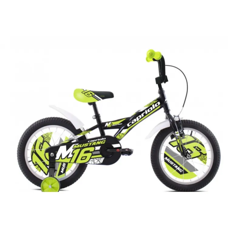 Dečiji bicikl BMX 16in Mustang crno lime