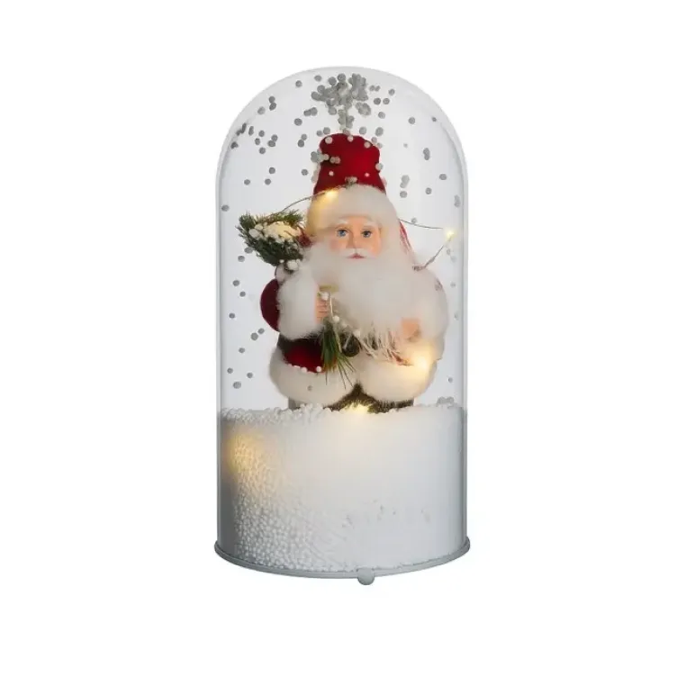 Ukras deda mraz snežna kugla 12,5x25,8 cm