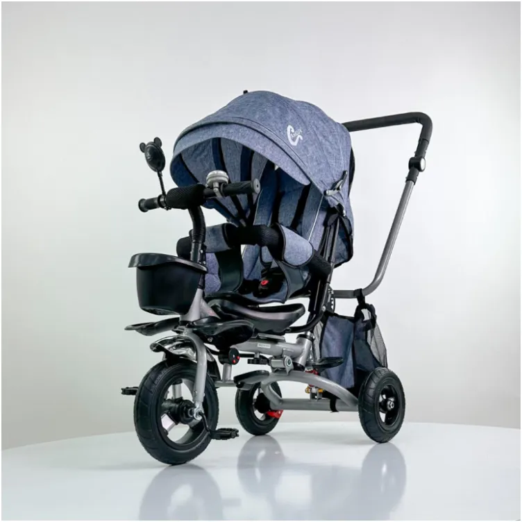 Tricikl Playtime 413 RELAX sa rotirajućim sedištem - Sivi