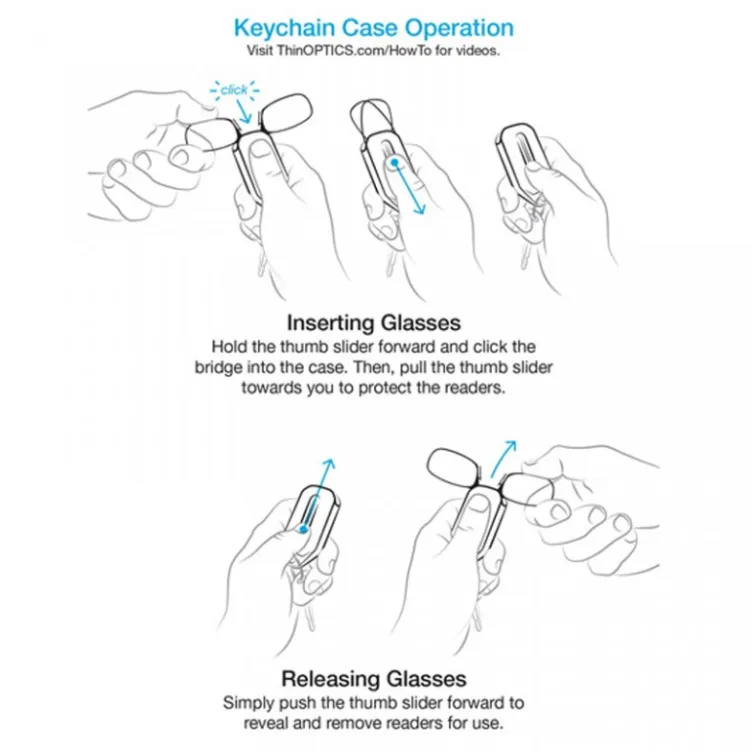 Naočare Keychain Xlow Power Glasses Red +1.00 (+0.75 - +1.25)