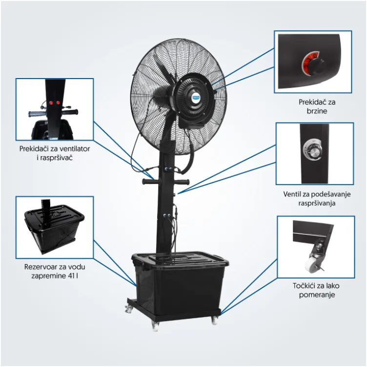ventilator sa raspršivačem 41 l
