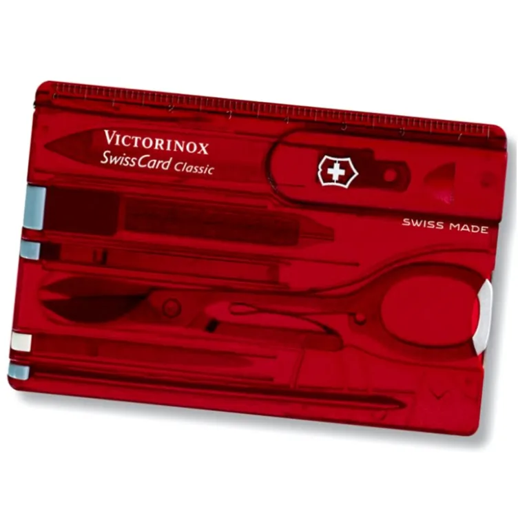 Victorinox multifunkcionalni alat Swiss Card Translucent RED