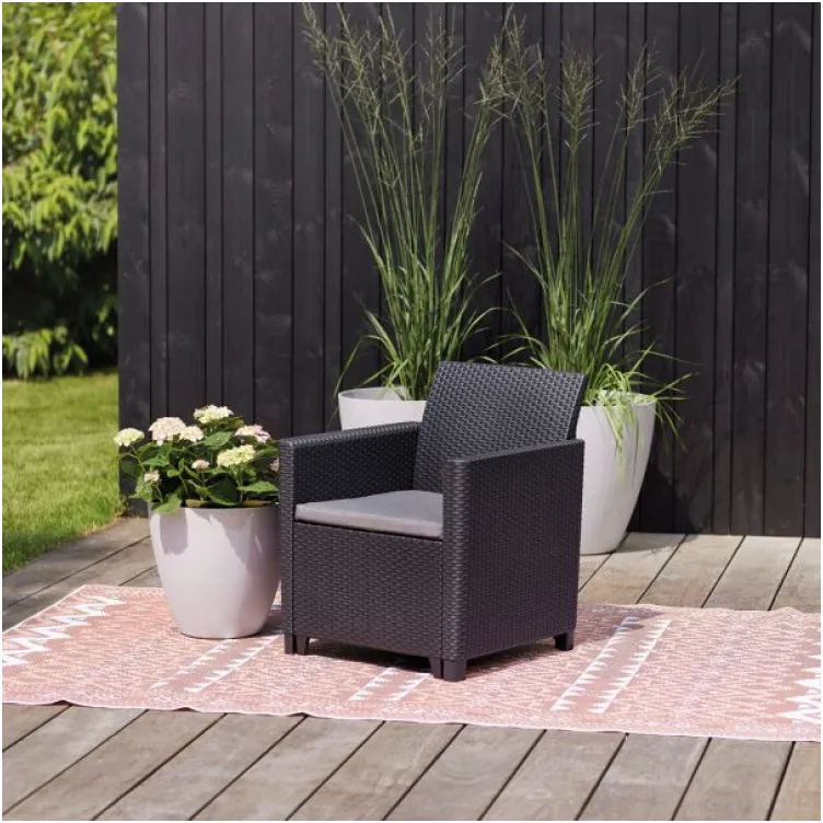 Baštenska garnitura Marie sa box stolom Vigo grafit