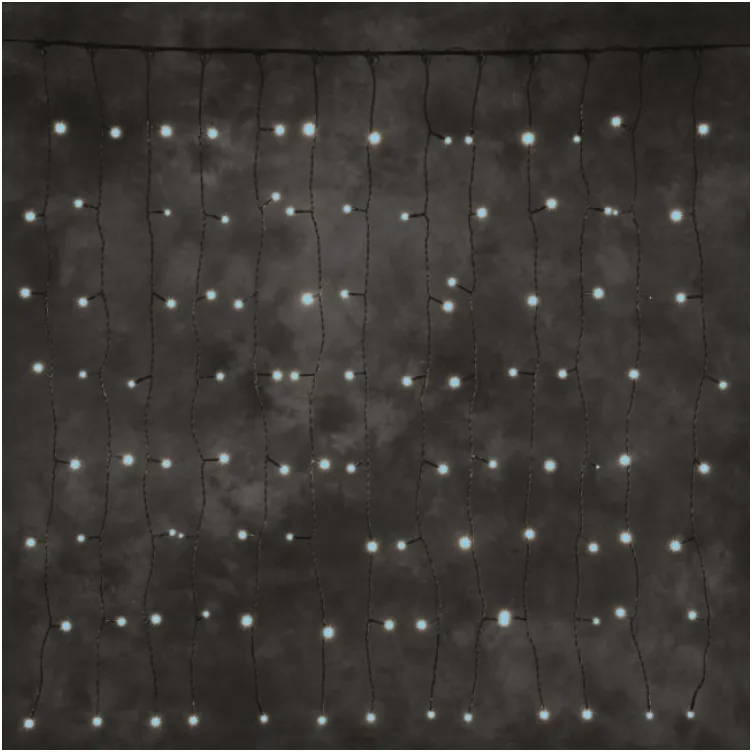 Contact LED svetlosna zavesa 140 kom hladno bela 1x2m KDK 012