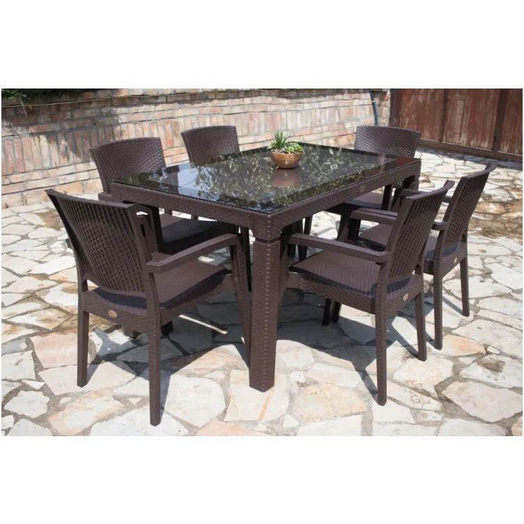 Sto 150x90 sa staklom Braon