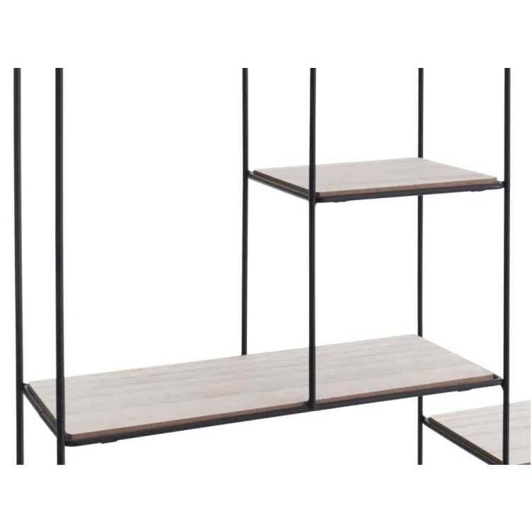 Zidna viseća polica crna-natur