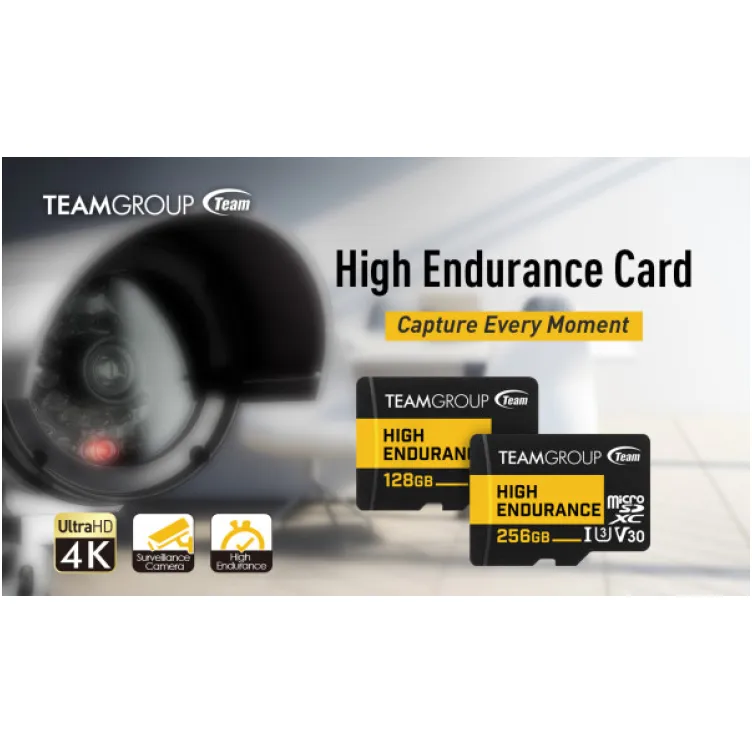 TeamGroup MICRO SDXC 128GB High Endurance UHS-I U3 V30,100/50MB/s, THUSDX128GIV3002 ZA VIDEO NADZOR!
