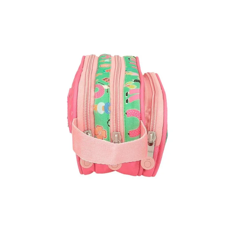 ENSO URBAN GARDEN prazna pernica sa 3 pregrade - pink