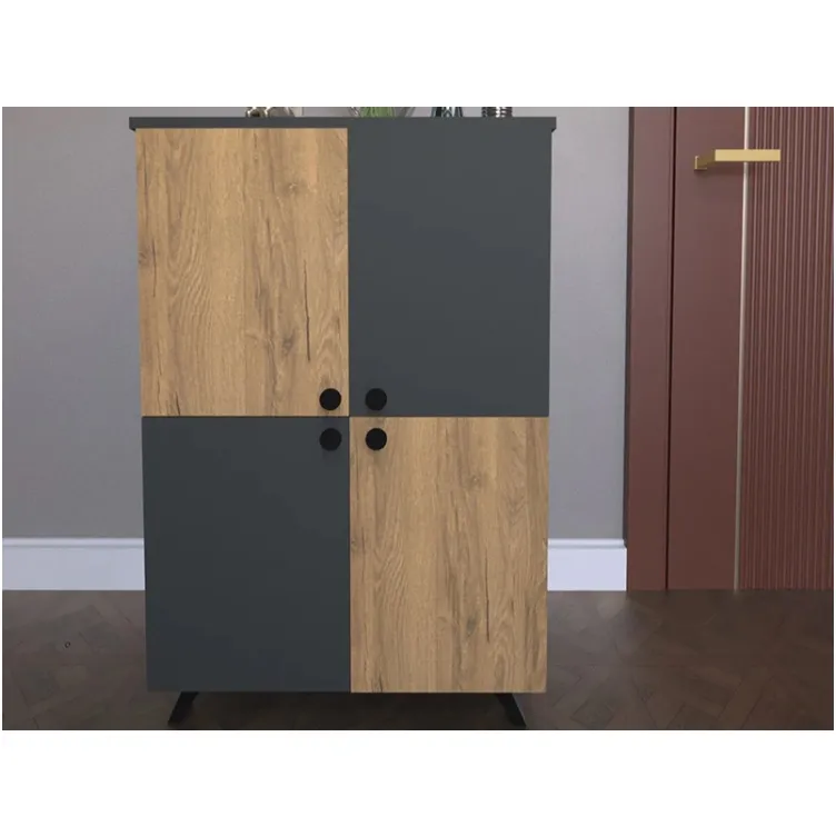 Stilski cipelarnik 4 vrata sivi