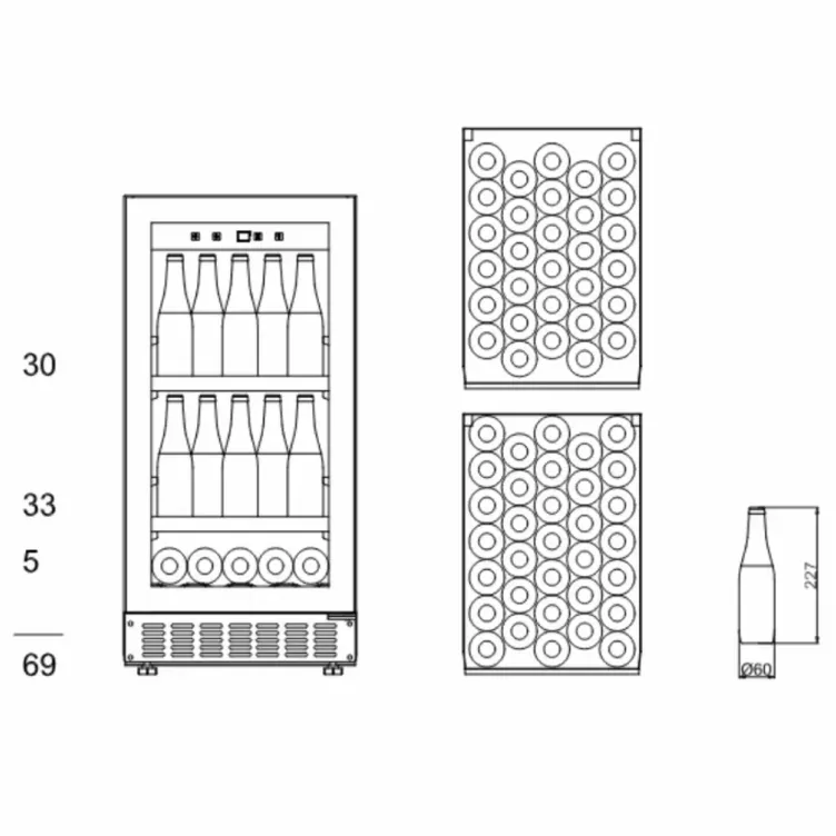 Frizider za pivo mQuvée BS40AB-700