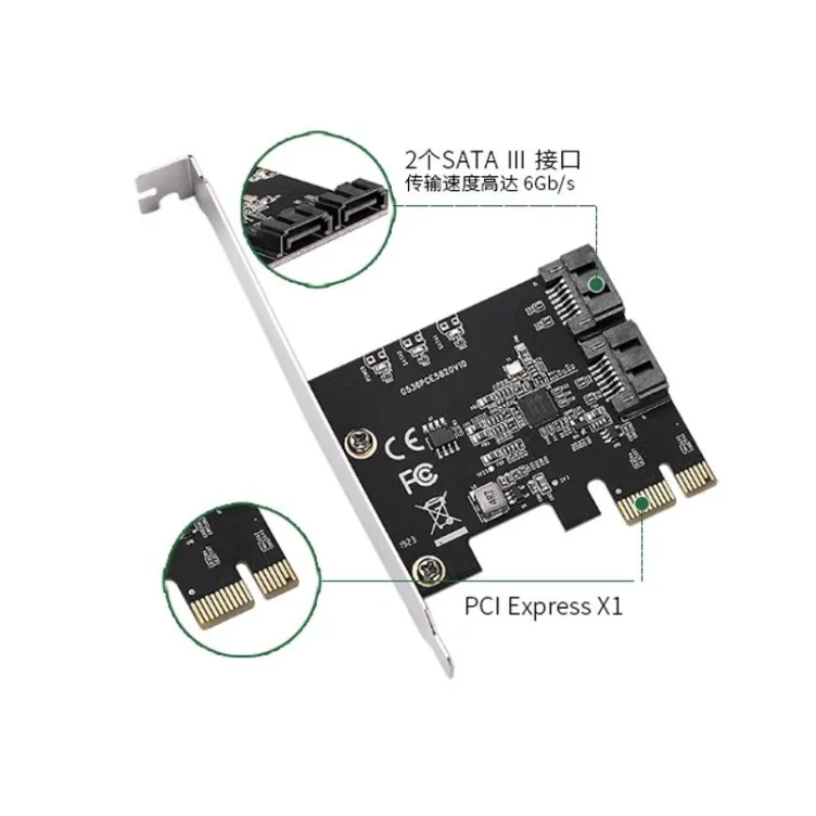 PCI-Express kontroler 2-port SATA III int. Kartica JMB582 Chipset