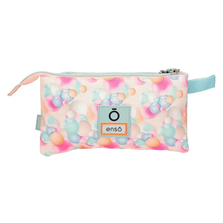 ENSO BUBBLES prazna pernica sa 3 pregrade - sky blue