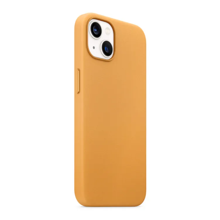 Maska Beautiful Shine Leather za iPhone 14 Plus narandzasta.