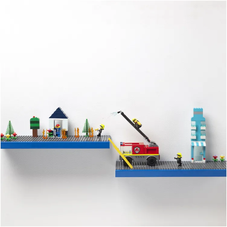 LEGO polica sa podlogom za gradnju - plava