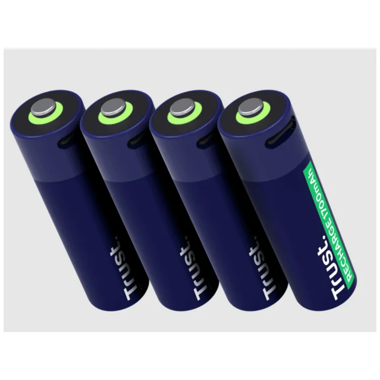 Punjive baterija TRUST USB-C  4P - AA/4 kom/USB-C kabel 4P/ crna