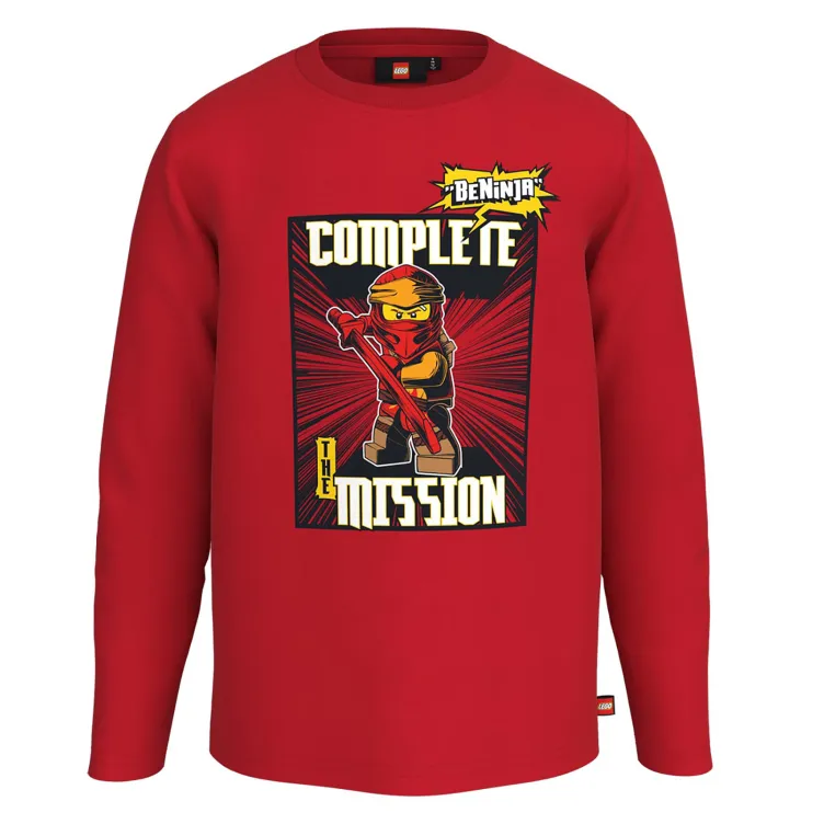 LEGO NINJAGO majica dugih rukava, crvena - 140