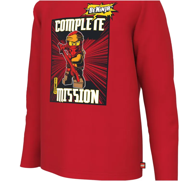LEGO NINJAGO majica dugih rukava, crvena - 140