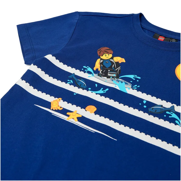 LEGO Iconic majica kratkih rukava, teget - 152