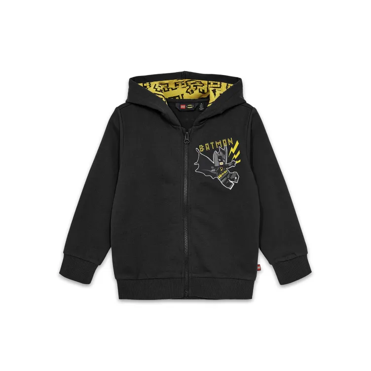 LEGO Batman Classic duks sa kapuljačom i rajsferšlusom, crna - 152